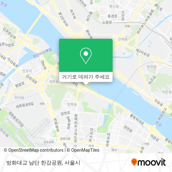 방화대교 남단 한강공원 지도