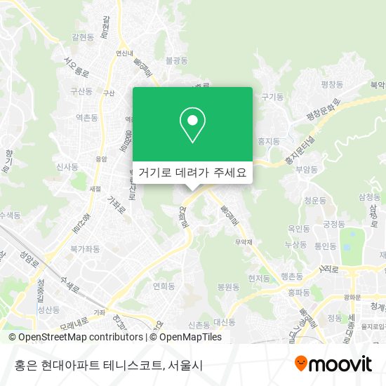 홍은 현대아파트 테니스코트 지도