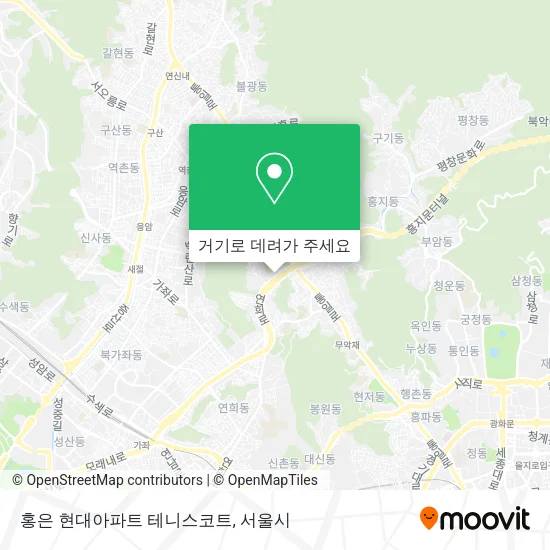 홍은 현대아파트 테니스코트 지도