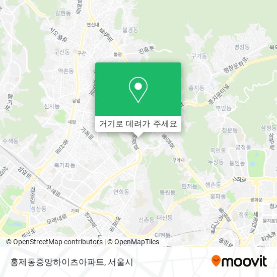 홍제동중앙하이츠아파트 지도