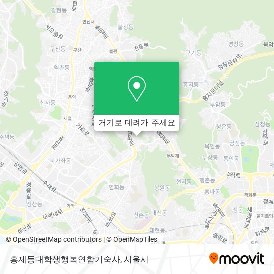 홍제동대학생행복연합기숙사 지도