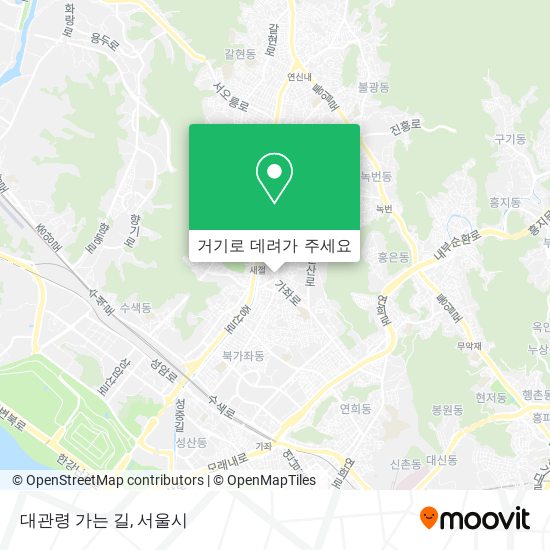 대관령 가는 길 지도