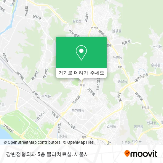 강변정형외과 5층 물리치료실 지도