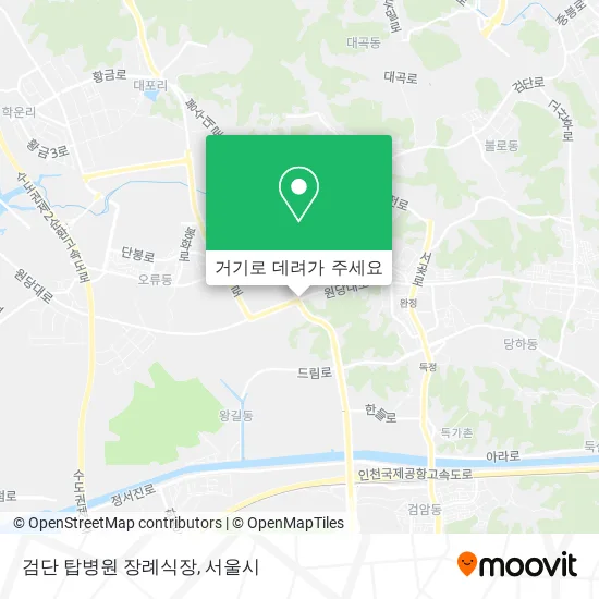 검단 탑병원 장례식장 지도