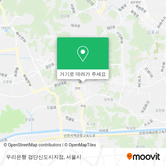 우리은행 검단신도시지점 지도