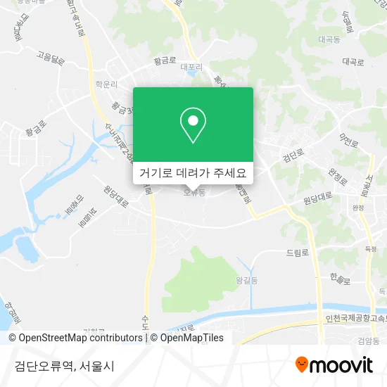 검단오류역 지도