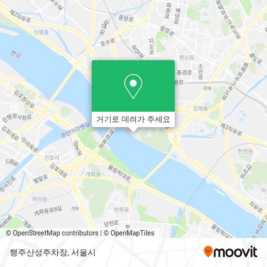 행주산성주차장 지도