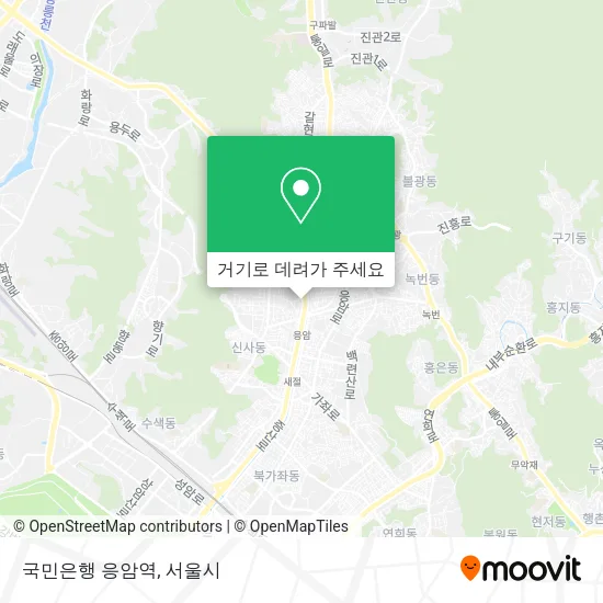 국민은행 응암역 지도
