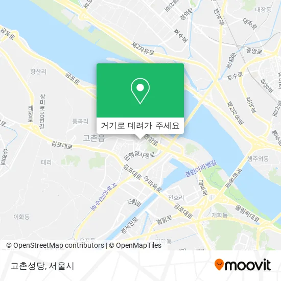 고촌성당 지도