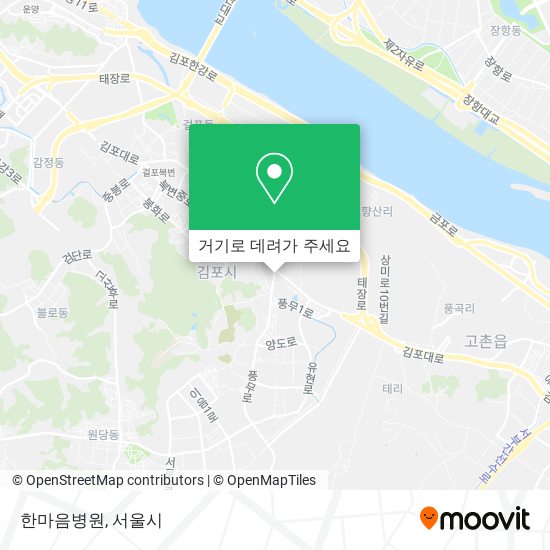 한마음병원 지도