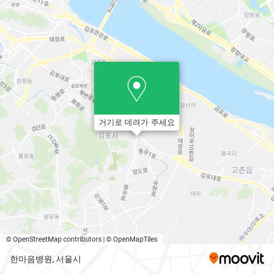 한마음병원 지도