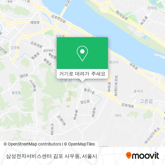 삼성전자서비스센터 김포 사우동 지도