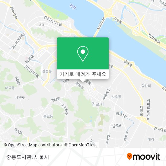 중봉도서관 지도