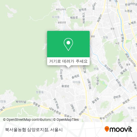 북서울농협 삼양로지점 지도