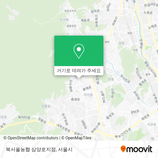 북서울농협 삼양로지점 지도