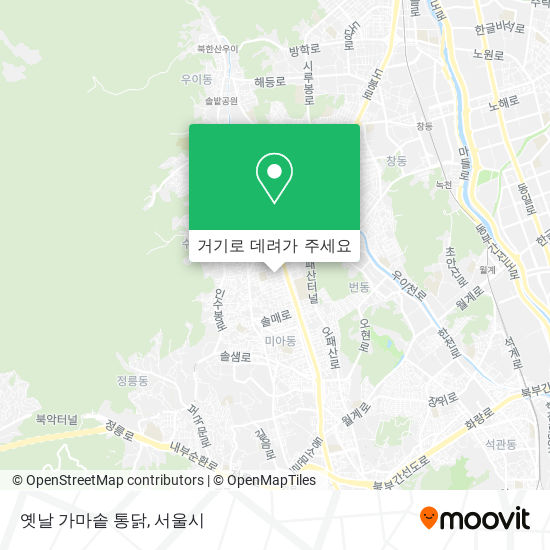 옛날 가마솥 통닭 지도