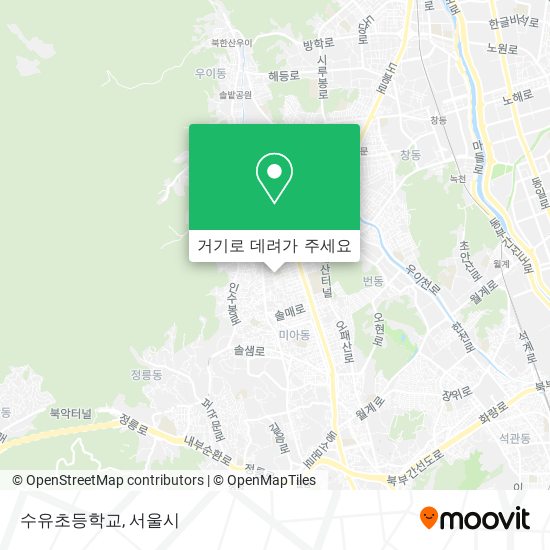 수유초등학교 지도