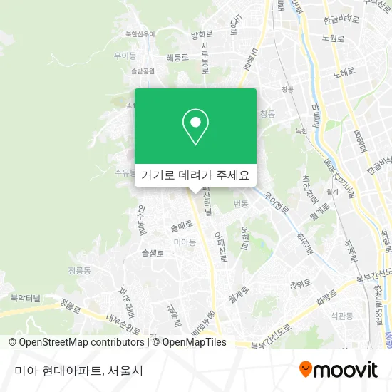미아 현대아파트 지도