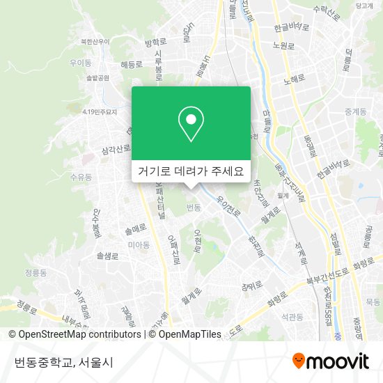 번동중학교 지도
