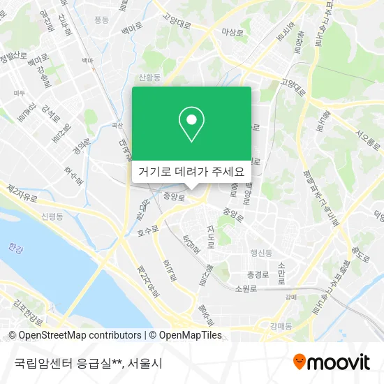 국립암센터 응급실** 지도