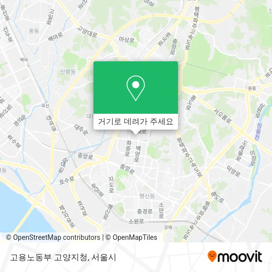 고용노동부 고양지청 지도