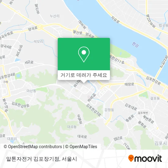 알톤자전거 김포장기점 지도