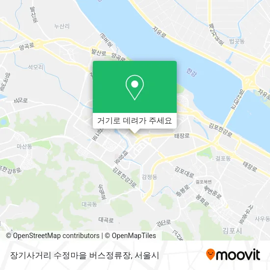 장기사거리 수정마을 버스정류장 지도
