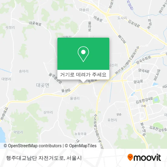 행주대교남단 자전거도로 지도