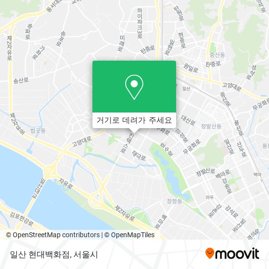 일산 현대백화점 지도