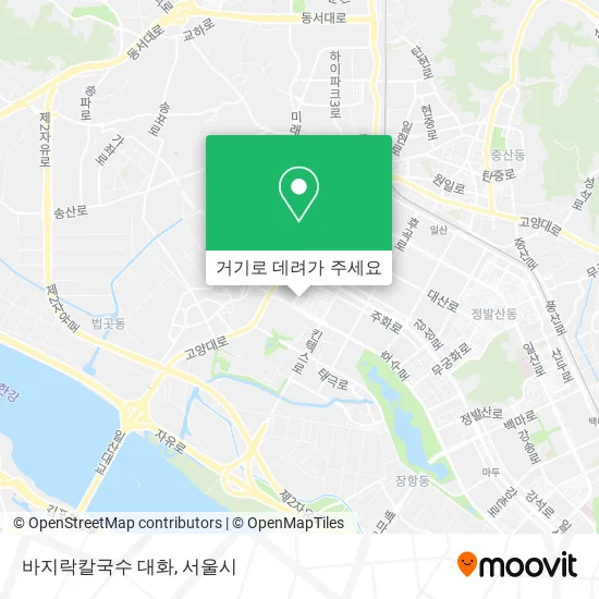 바지락칼국수 대화 지도