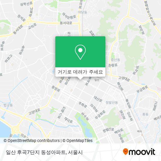 일산 후곡7단지 동성아파트 지도