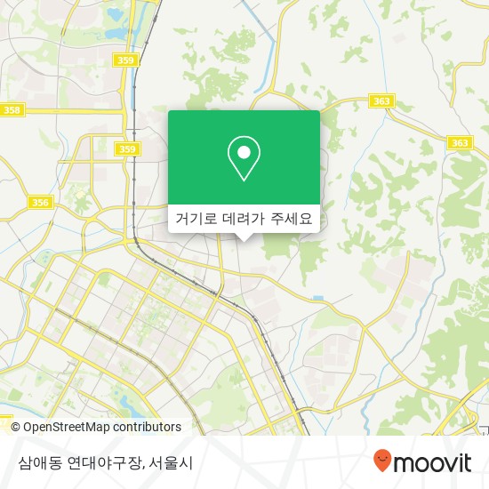 삼애동 연대야구장 지도