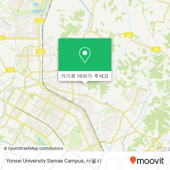 Yonsei University Samae Campus 지도