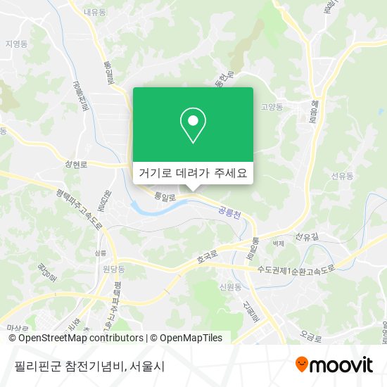 필리핀군 참전기념비 지도