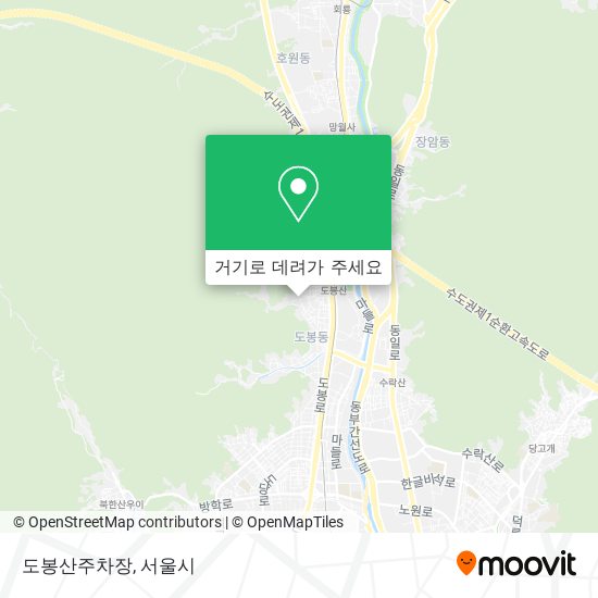 도봉산주차장 지도
