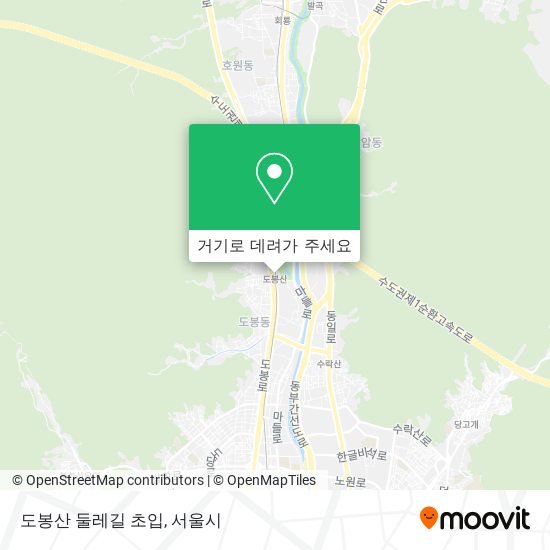 도봉산 둘레길 초입 지도