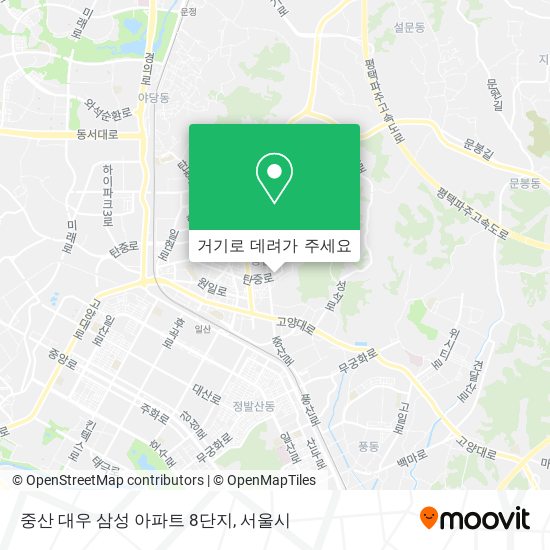 중산 대우 삼성 아파트 8단지 지도