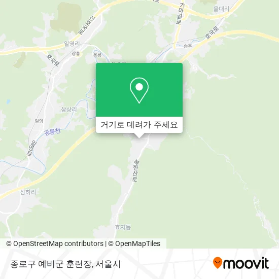 종로구 예비군 훈련장 지도