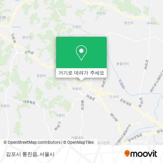 김포시 통진읍 지도