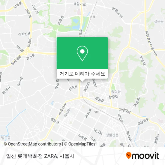 일산 롯데백화점 ZARA 지도