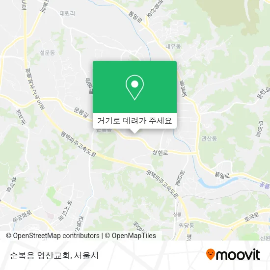 순복음 영산교회 지도