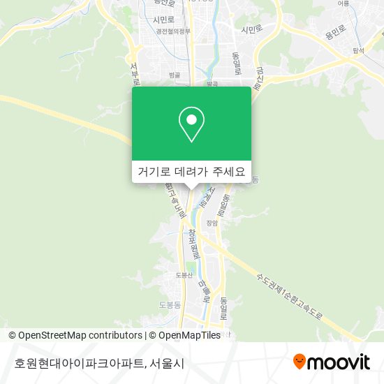 호원현대아이파크아파트 지도