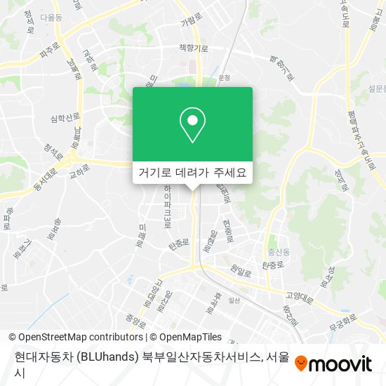 현대자동차 (BLUhands) 북부일산자동차서비스 지도