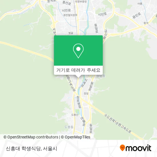 신흥대 학생식당 지도