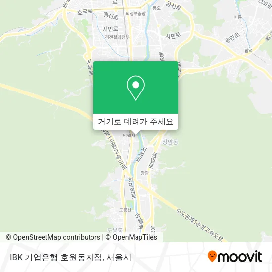 IBK 기업은행 호원동지점 지도