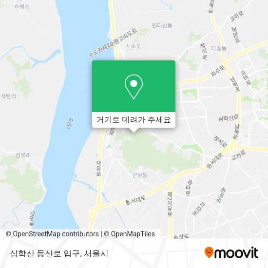 심학산 등산로 입구 지도