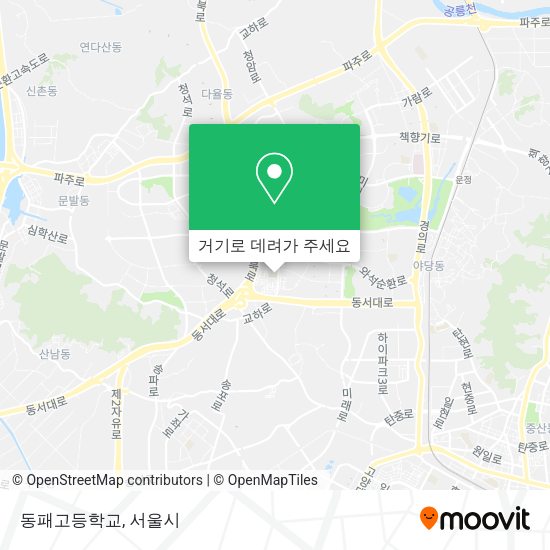 동패고등학교 지도