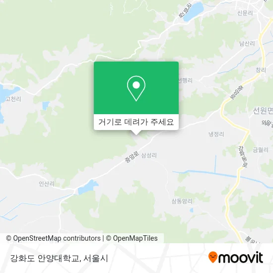 강화도 안양대학교 지도