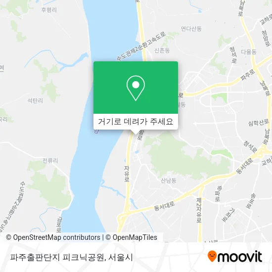 파주출판단지 피크닉공원 지도