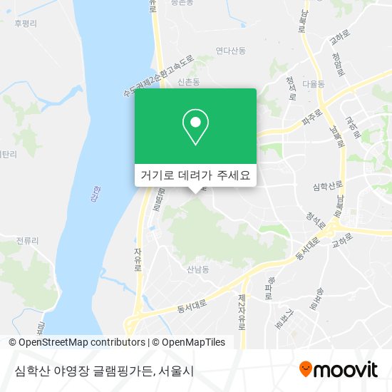 심학산 야영장 글램핑가든 지도